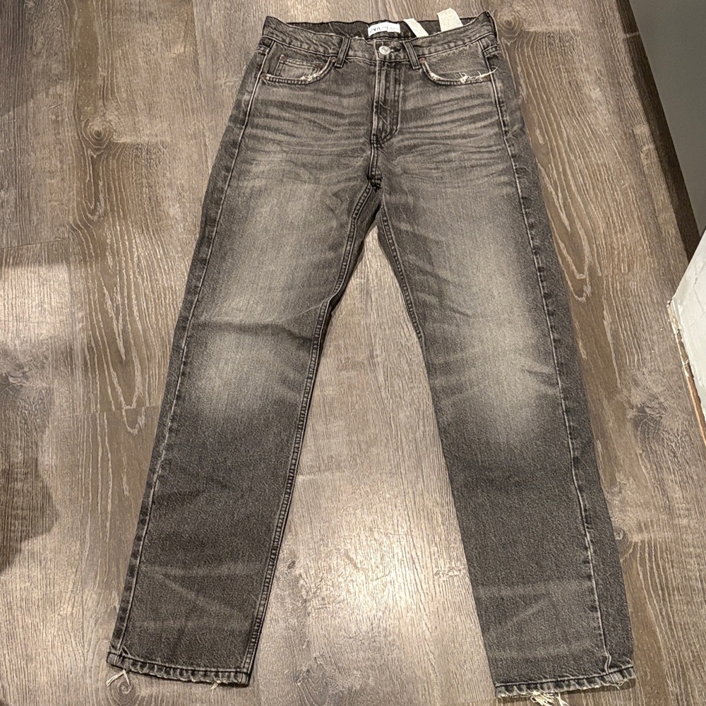 Zara  Charcoal Straight Jeans